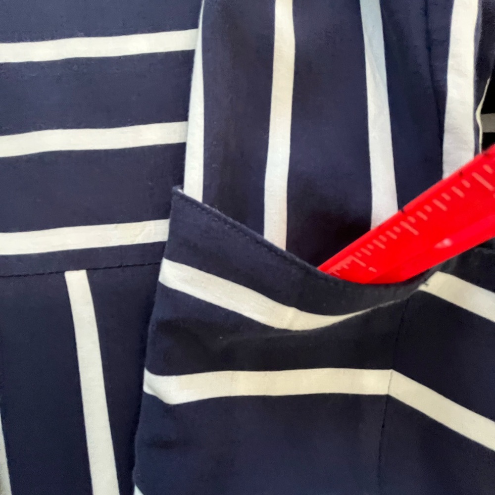 Cupio Navy and White Striped Button-Front Shirt - Picture 3 of 10
